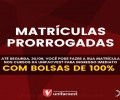 MATRÍCULAS COM BOLSA DE 100% ATÉ 30/08/2021