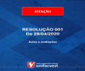 RESOLUÇÃO 001/2020 - ATIVIDADES ACADÊMICAS DURANTE COVID-19
