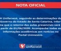NOTA OFICIAL | RETORNO DAS AULAS PRESENCIAIS